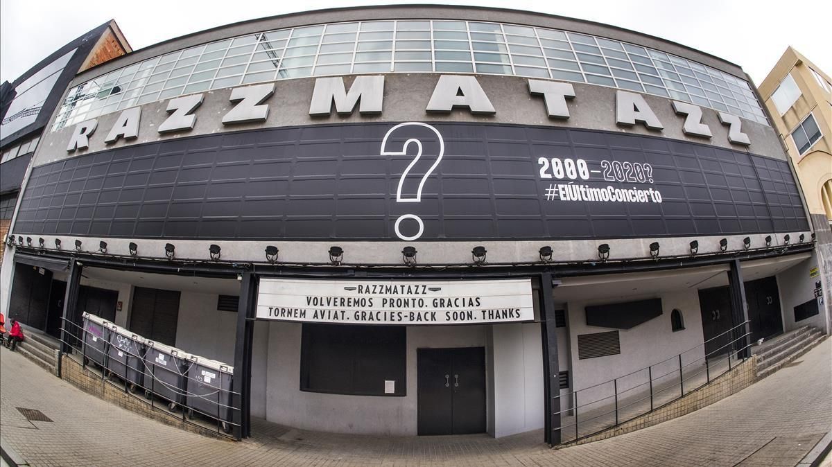 La sala de conciertos y discoteca Razzmatazz lleva un ano cerrada al publico por la covid. La sala de conciertos y discoteca Razzmatazz lleva un ano cerrada al publico por la covid.