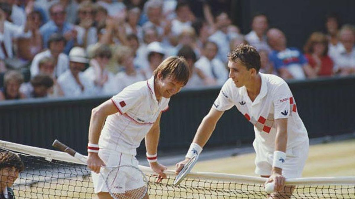 Connors y Lendl, en un inusual momento de distensión entre ambos. Connors y Lendl, en un inusual momento de distensión entre ambos.