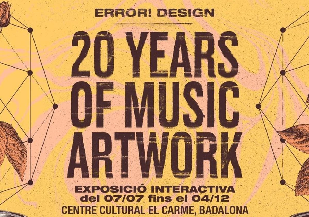 Cartel de la exposición interactiva ’20 Years of Music Artwork’, en Badalona.
