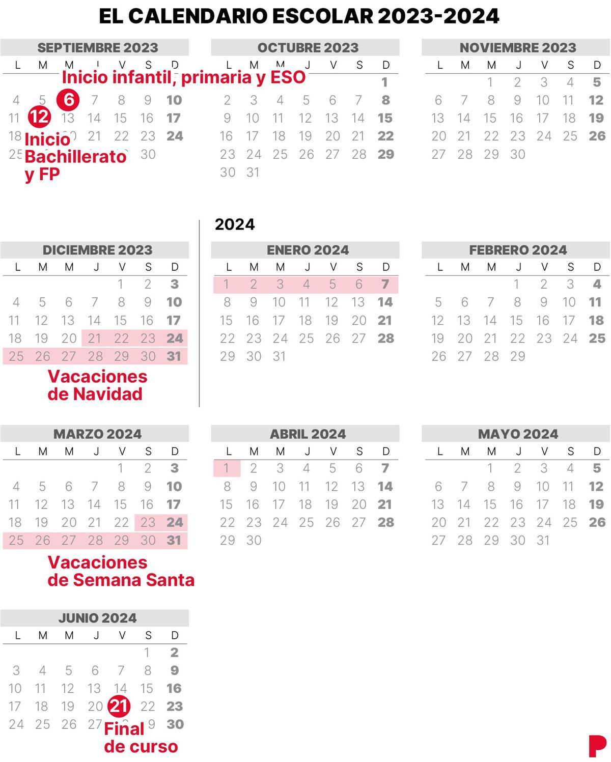 Calendario escolar en Catalunya - Curso 2023-2024