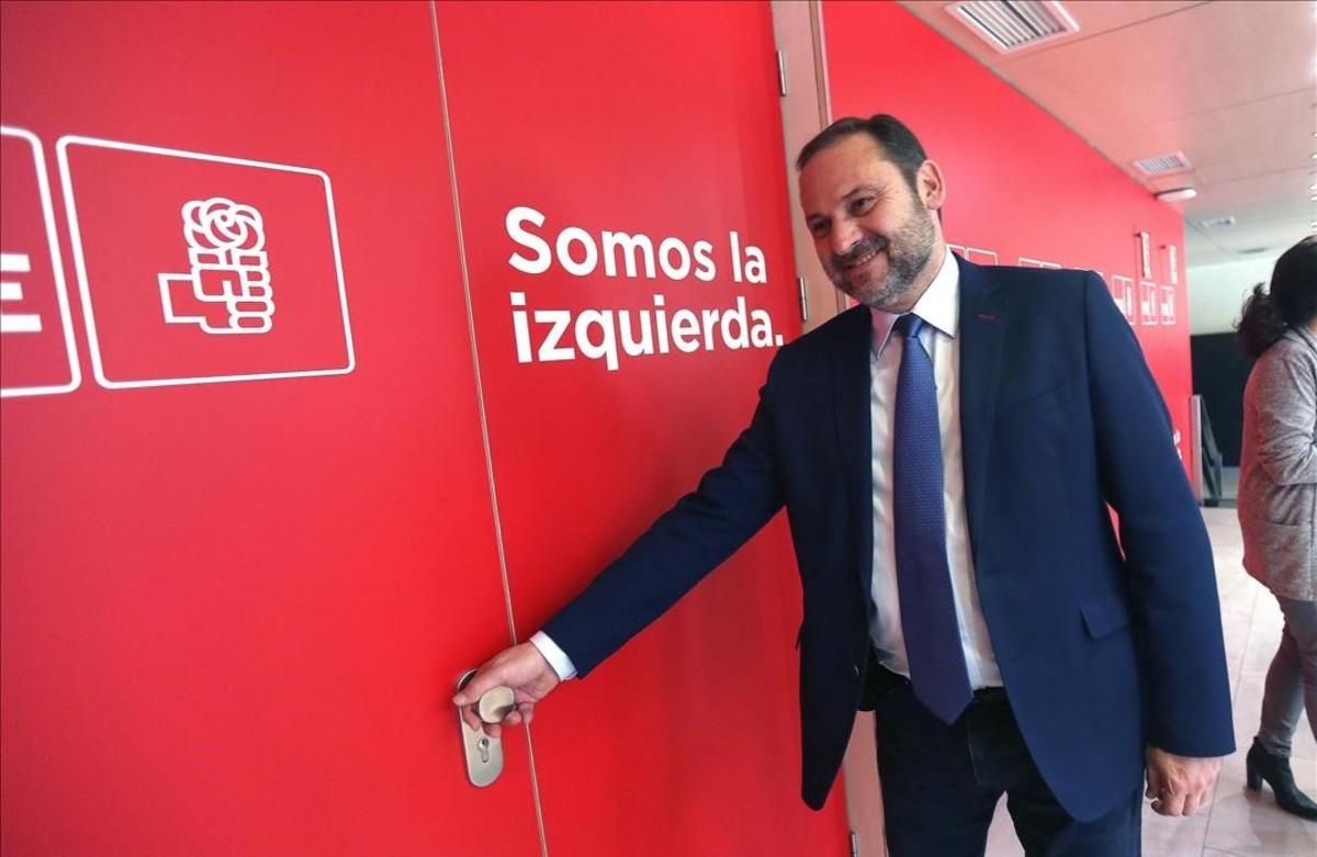 José Luis Ábalos, este miércoles en la sede del PSOE. José Luis Ábalos, este miércoles en la sede del PSOE.