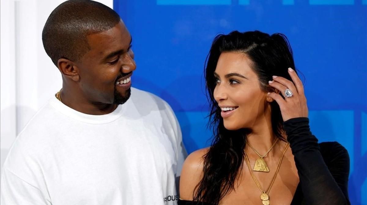 Kim Kardashian y Kanye West. Kim Kardashian y Kanye West.