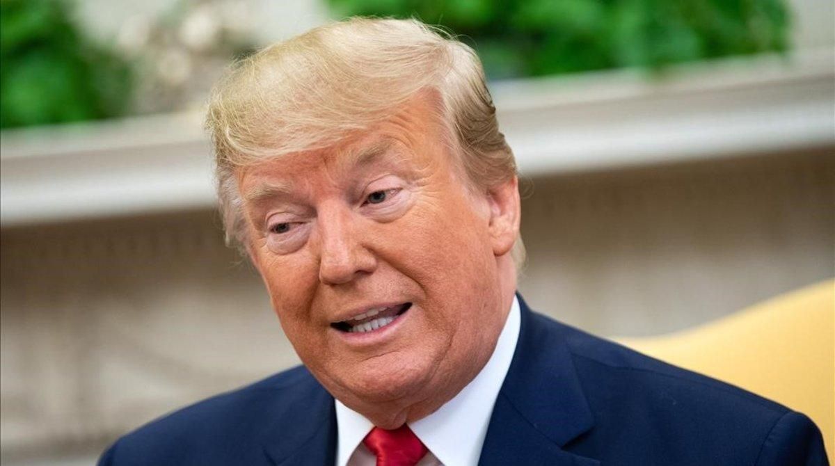 Donald Trump responde preguntas en la Casa Blanca. Donald Trump responde preguntas en la Casa Blanca.