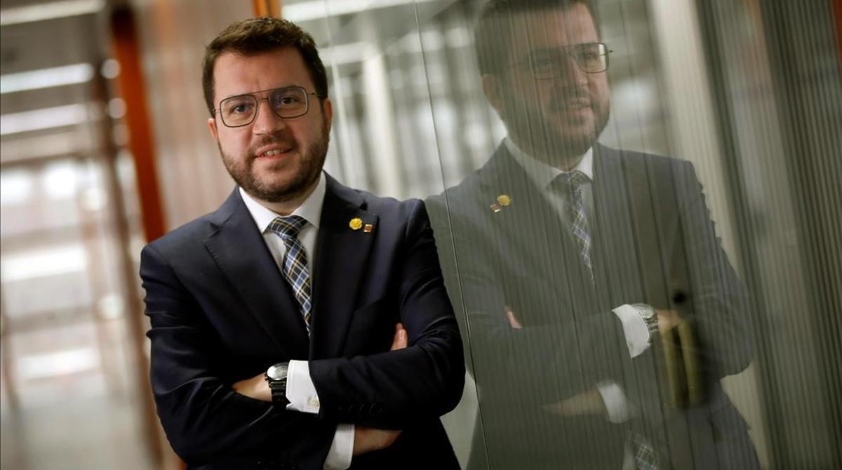 Aragonès urge al Gobierno a dictar ya la obligatoriedad del teletrabajo.
