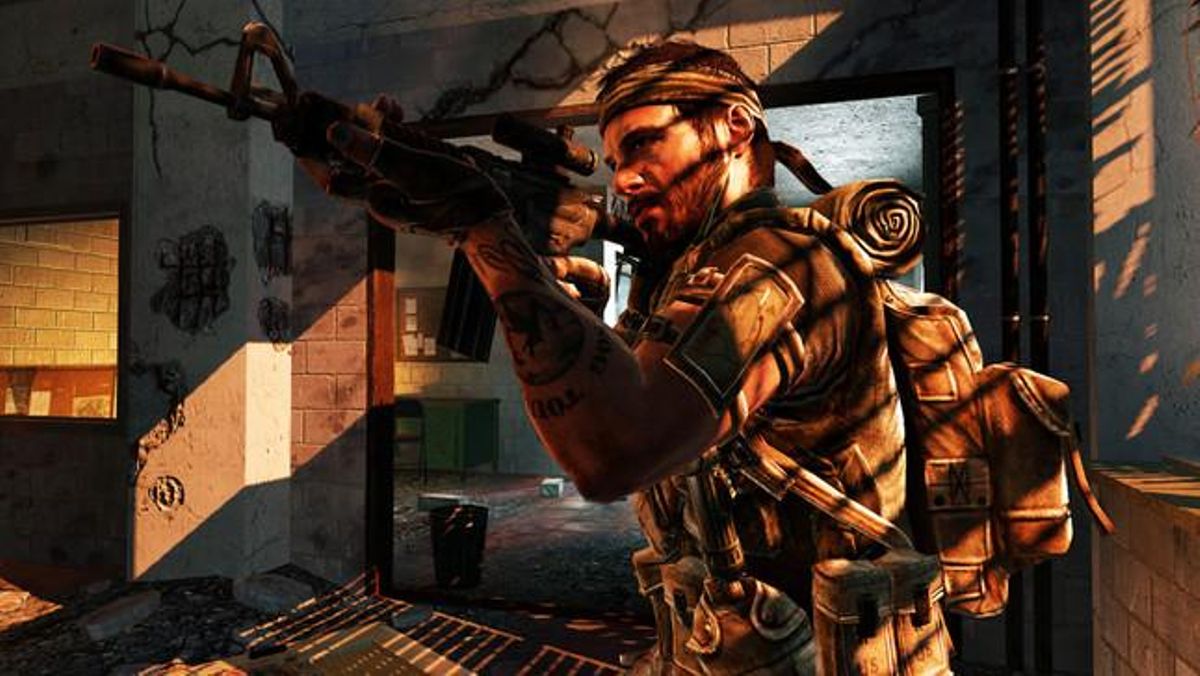 El protagonista del joc bèl·lic ’Call of duty. Black ops’. El protagonista del joc bèl·lic ’Call of duty. Black ops’.
