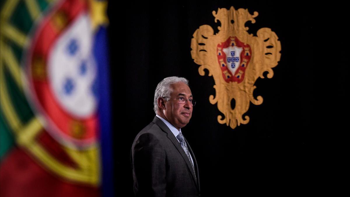 El primer ministro portugués, Antonio Costa, durante una rueda de prensa en Lisboa. El primer ministro portugués, Antonio Costa, durante una rueda de prensa en Lisboa.