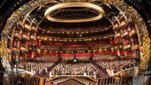 Vista general del Dolby Theatre de Hollywood durante la última ceremonia de los Oscar.  