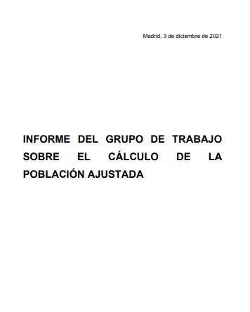 Propuesta del Ministerio de Hacienda sobre población ajustada (3 de diciembre de 2021)