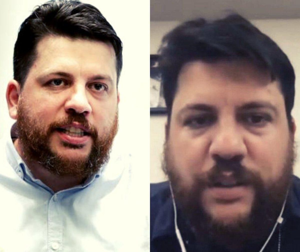 Imagen del opositor ruso Leonid Volkov y de su supuesta manipulación digital Imagen del opositor ruso Leonid Volkov y de su supuesta manipulación digital