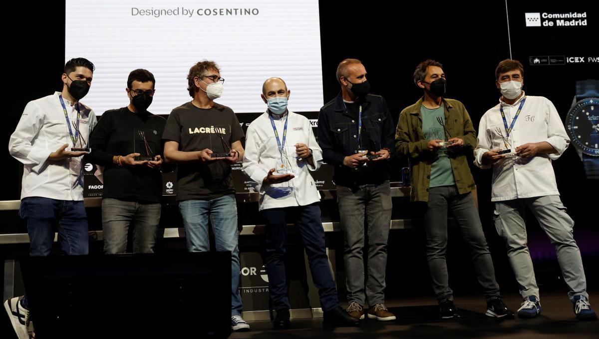 Siete de los ocho chefs reconocidos con el premio Cocinero del Año, hoy en Madrid Fusión.