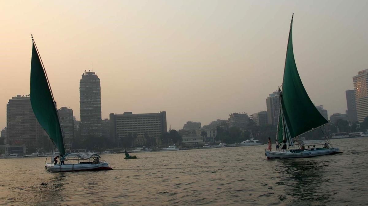 Imagen del Nilo a su paso por El Cairo. Imagen del Nilo a su paso por El Cairo.