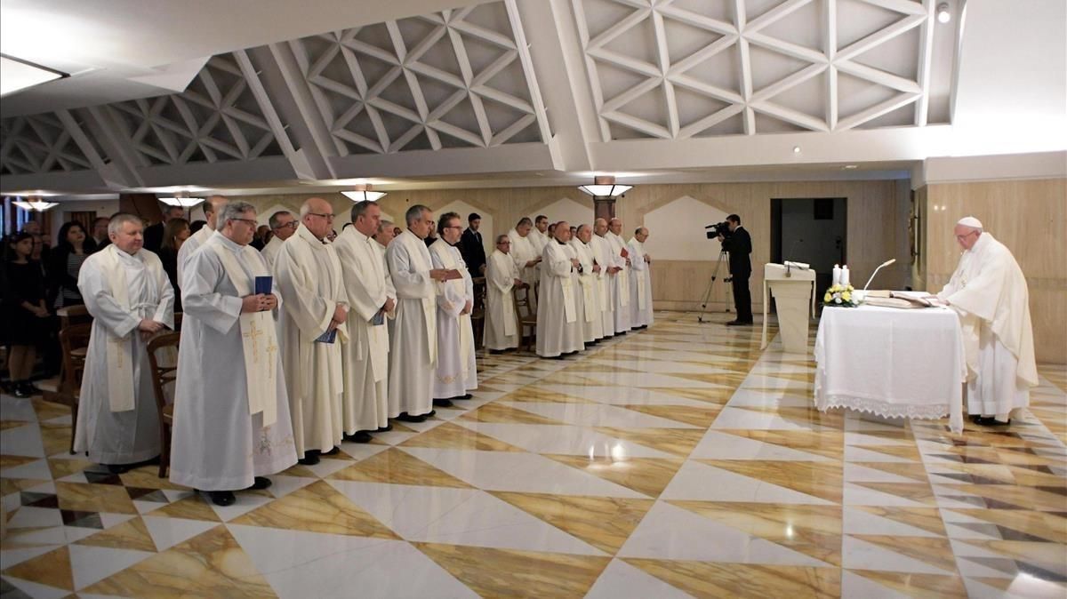 Acto religioso en el Vaticano. Acto religioso en el Vaticano.