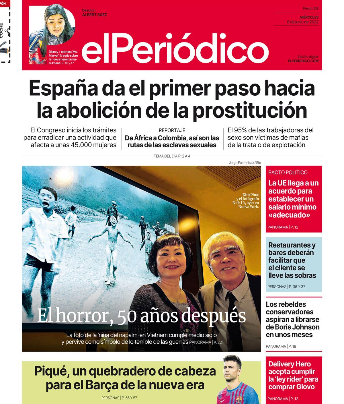 La portada de EL PERIÓDICO del 8 de junio de 2022