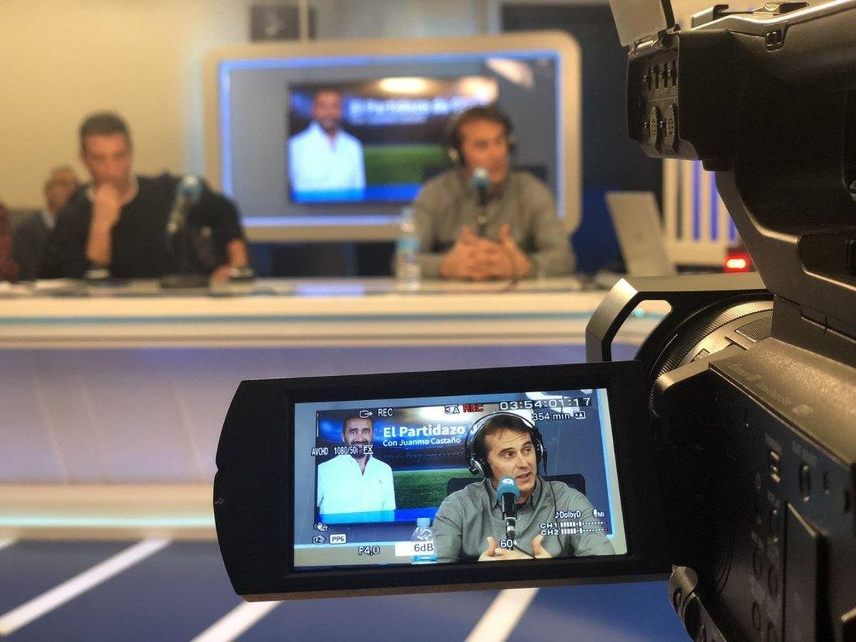 Julen Lopetegui, durante la entrevista radiofónica. Julen Lopetegui, durante la entrevista radiofónica.