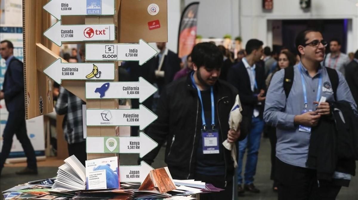 Asistentes al último 4YFN, en Fira de Barcelona. Asistentes al último 4YFN, en Fira de Barcelona.