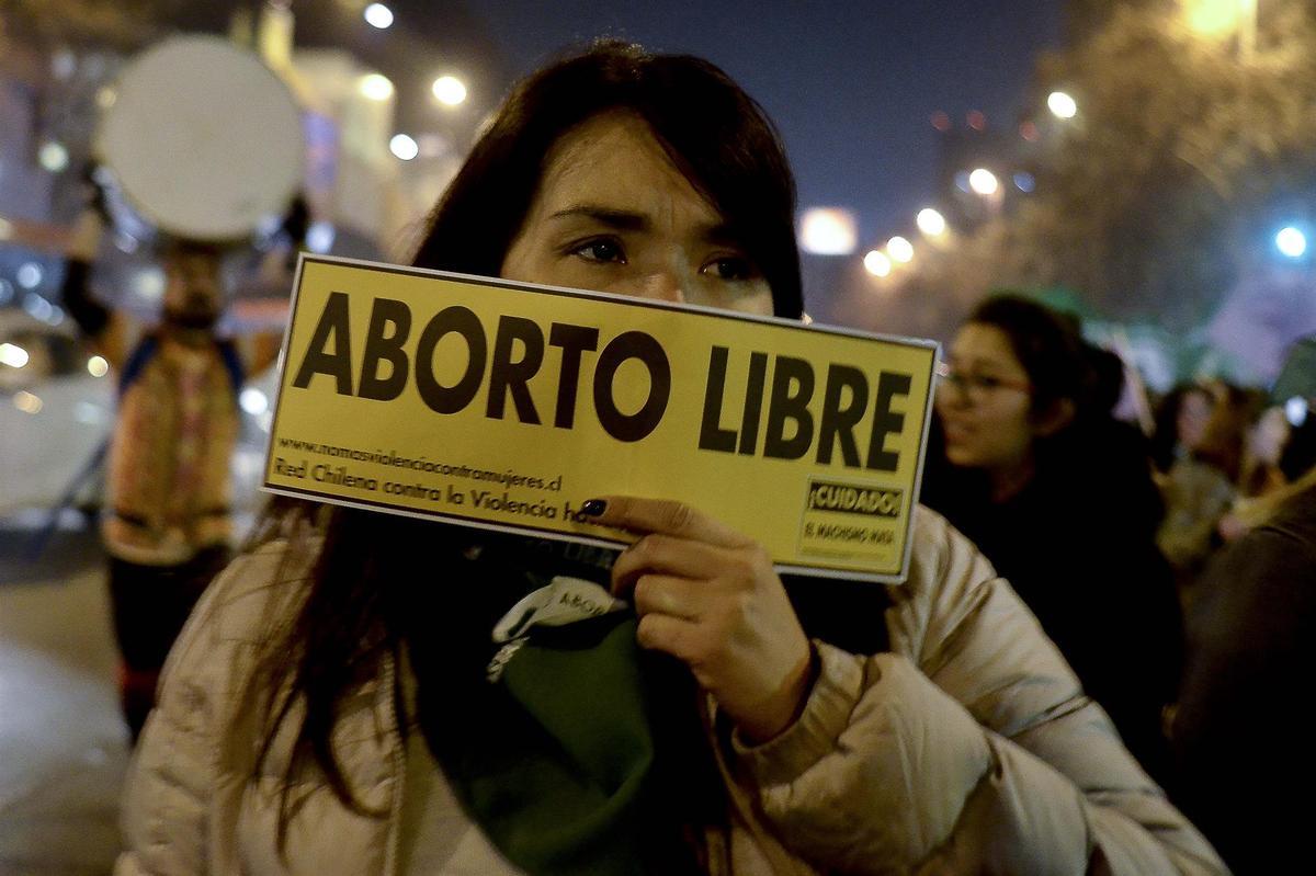 Protestas en Chile a favor de la despenalización del aborto.