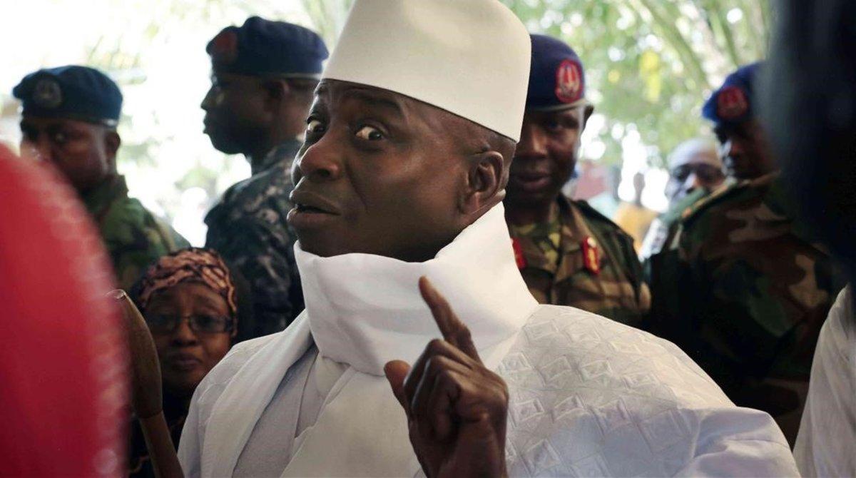 Yahya Jammeh, en el 2016, cuando aún era presidente de Gambia.