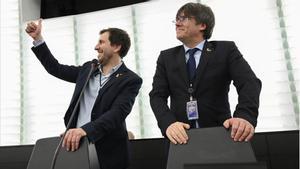 La Eurocámara anuncia el inicio del suplicatorio contra Puigdemont y Comín
