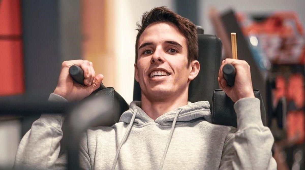 Alex Márquez (Honda), en su gimnasio de Cervera (Lleida). Alex Márquez (Honda), en su gimnasio de Cervera (Lleida).