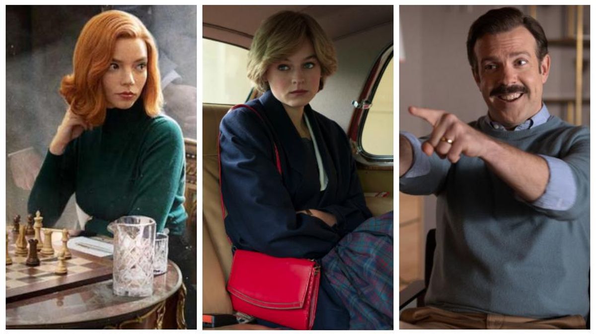 Fotogramas de ’Gambito de dama’, ’The Crown’ y ’Ted Lasso’ Fotogramas de ’Gambito de dama’, ’The Crown’ y ’Ted Lasso’