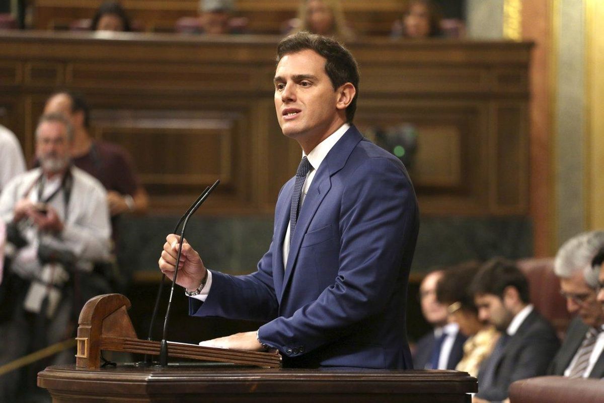 Albert Rivera, en la última jornada de la investidura. Albert Rivera, en la última jornada de la investidura.