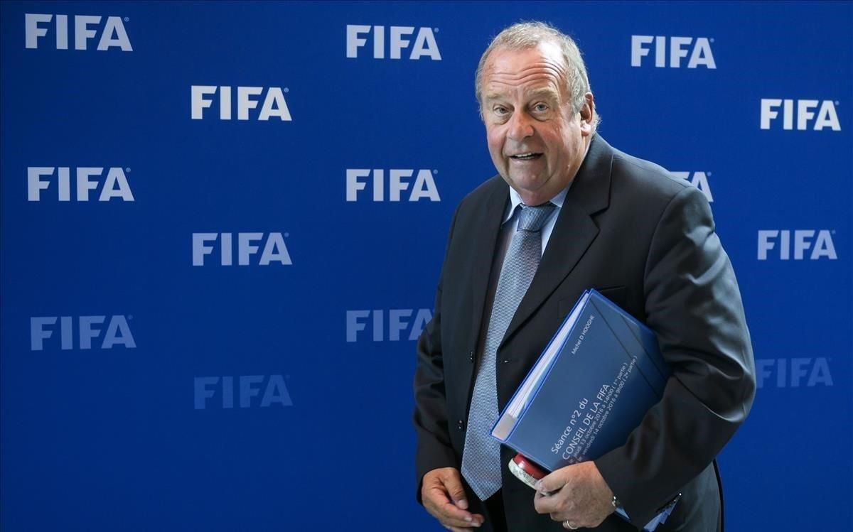 Michel D’Hooghe, en una reunión de la FIFA en Zúrich Michel D’Hooghe, en una reunión de la FIFA en Zúrich