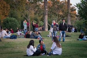 Ambiente en el parque de la Ciutadella, el pasado fin de semana.