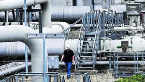 El gasoducto Nord Stream en la estación de compresión de gas de Mallnow (Alemania).