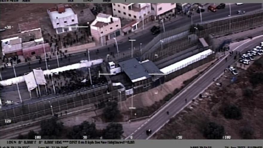 Informe interno de la Guardia Civil de Melilla: No se observa ningún cuerpo inmóvil en la zona de tránsito