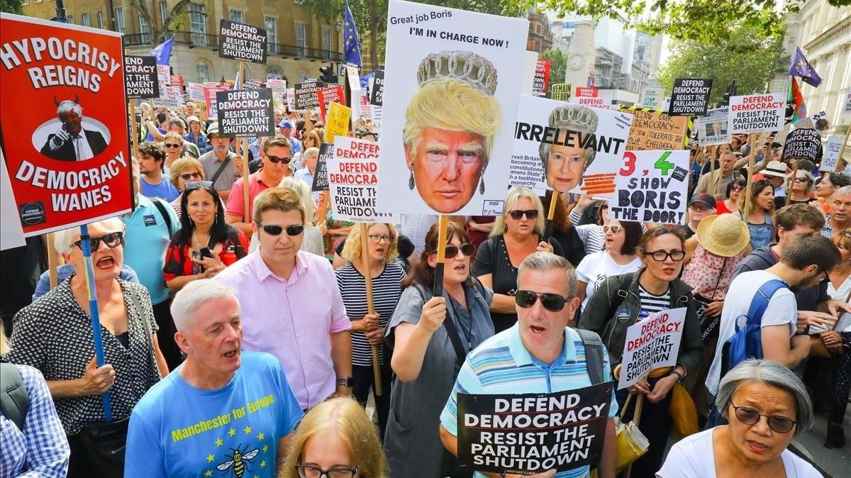 Manifestación en contra del ’brexit’, este sábado en Londres. Manifestación en contra del ’brexit’, este sábado en Londres.