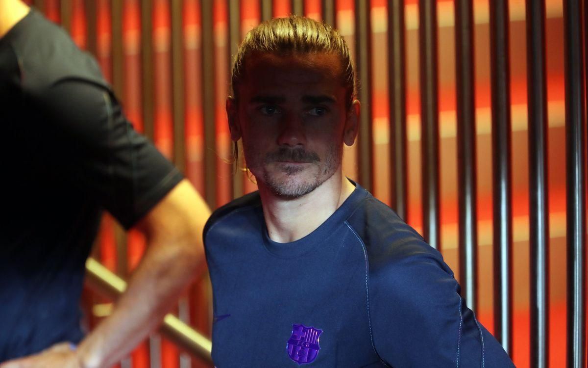 Griezmann, en el túnel de vestuarios de San Mamés antes del duelo con el Athletic. Griezmann, en el túnel de vestuarios de San Mamés antes del duelo con el Athletic.