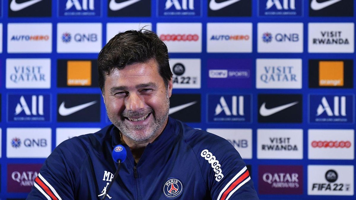 Pochettino, en la rueda de prensa previa al duelo del PSG ante el Reims en el que puede debutar Messi. Pochettino, en la rueda de prensa previa al duelo del PSG ante el Reims en el que puede debutar Messi.