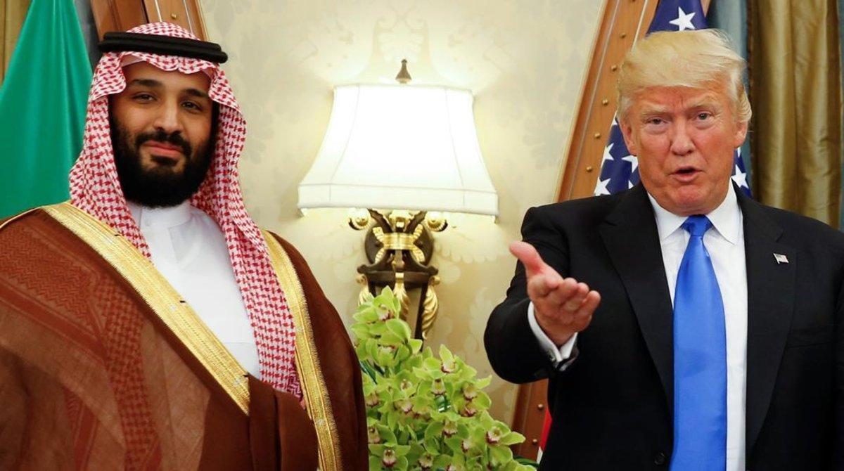 El príncipe saudí Mohamed bin Salmán y el presidente Donald Trump, en el Ritz Carlton de Riad, el 20 de mayo del 2017.