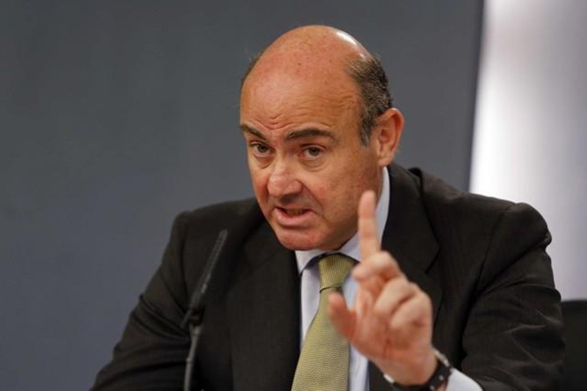 De Guindos, durante la rueda de prensa del Consejo de Ministros De Guindos, durante la rueda de prensa del Consejo de Ministros