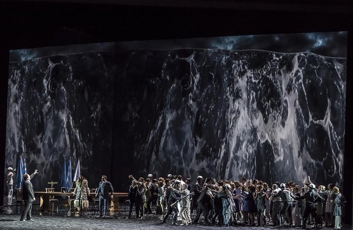 Uno de los momentos del montaje de ’Idomeneo’, en el Palau de les Arts de València. Uno de los momentos del montaje de ’Idomeneo’, en el Palau de les Arts de València.