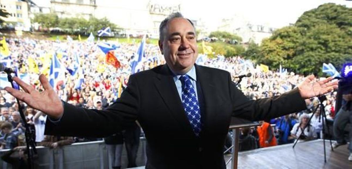 Salmond, en un acto a favor de la independencia este septiembre. Salmond, en un acto a favor de la independencia este septiembre.