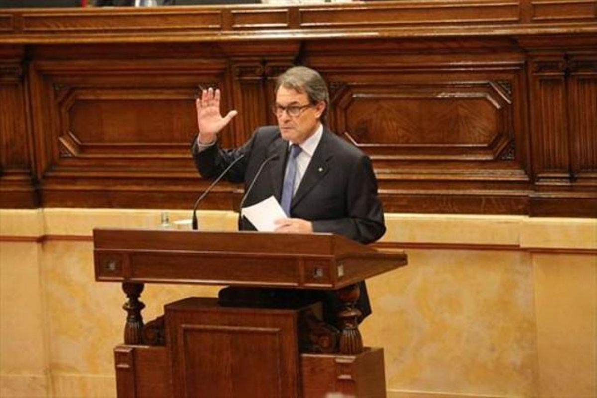 Artur Mas, ayer en el Parlament. Artur Mas, ayer en el Parlament.