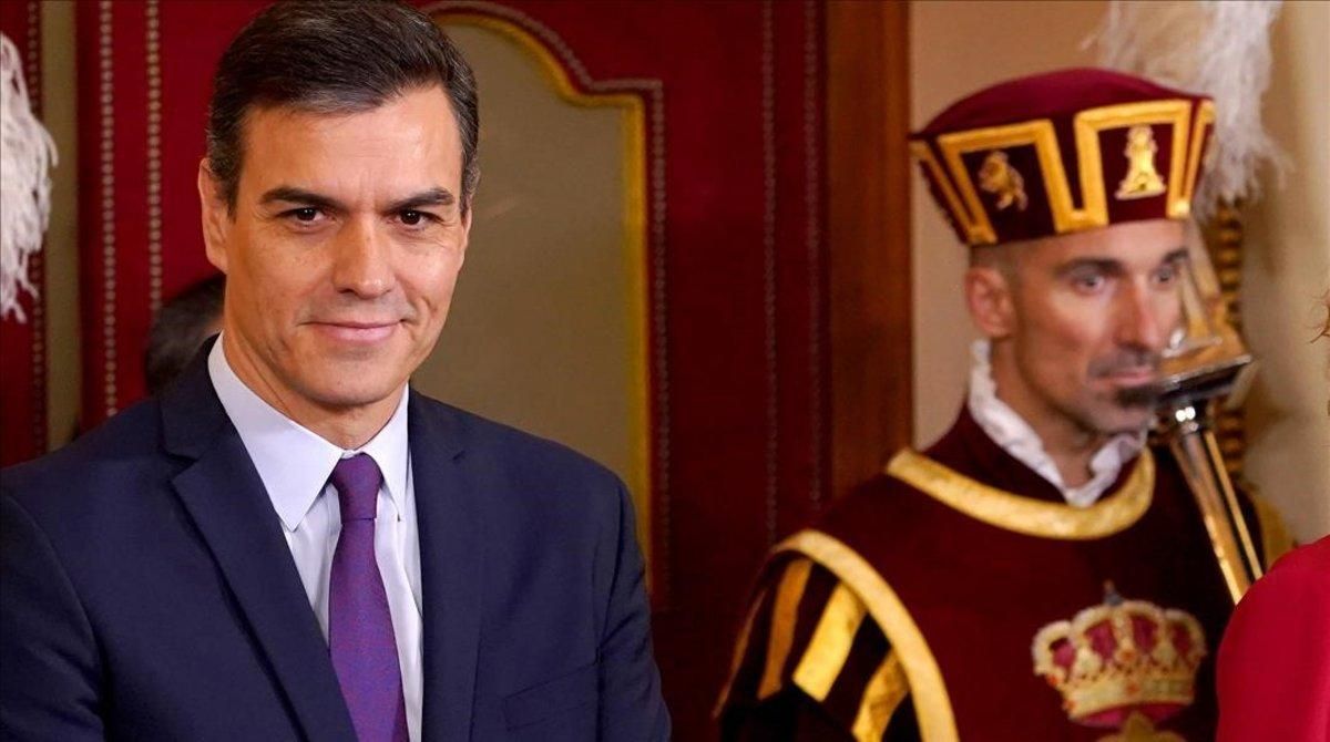 Pedro Sánchez, este viernes, durante el aniversario de la Constitución, en el Congreso de los Diputados. Pedro Sánchez, este viernes, durante el aniversario de la Constitución, en el Congreso de los Diputados.