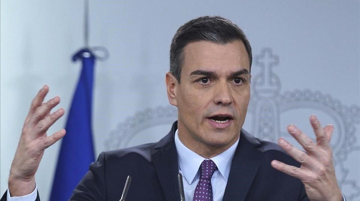 Pedro Sánchez, el pasado 14 de enero, en la Moncloa. Pedro Sánchez, el pasado 14 de enero, en la Moncloa.