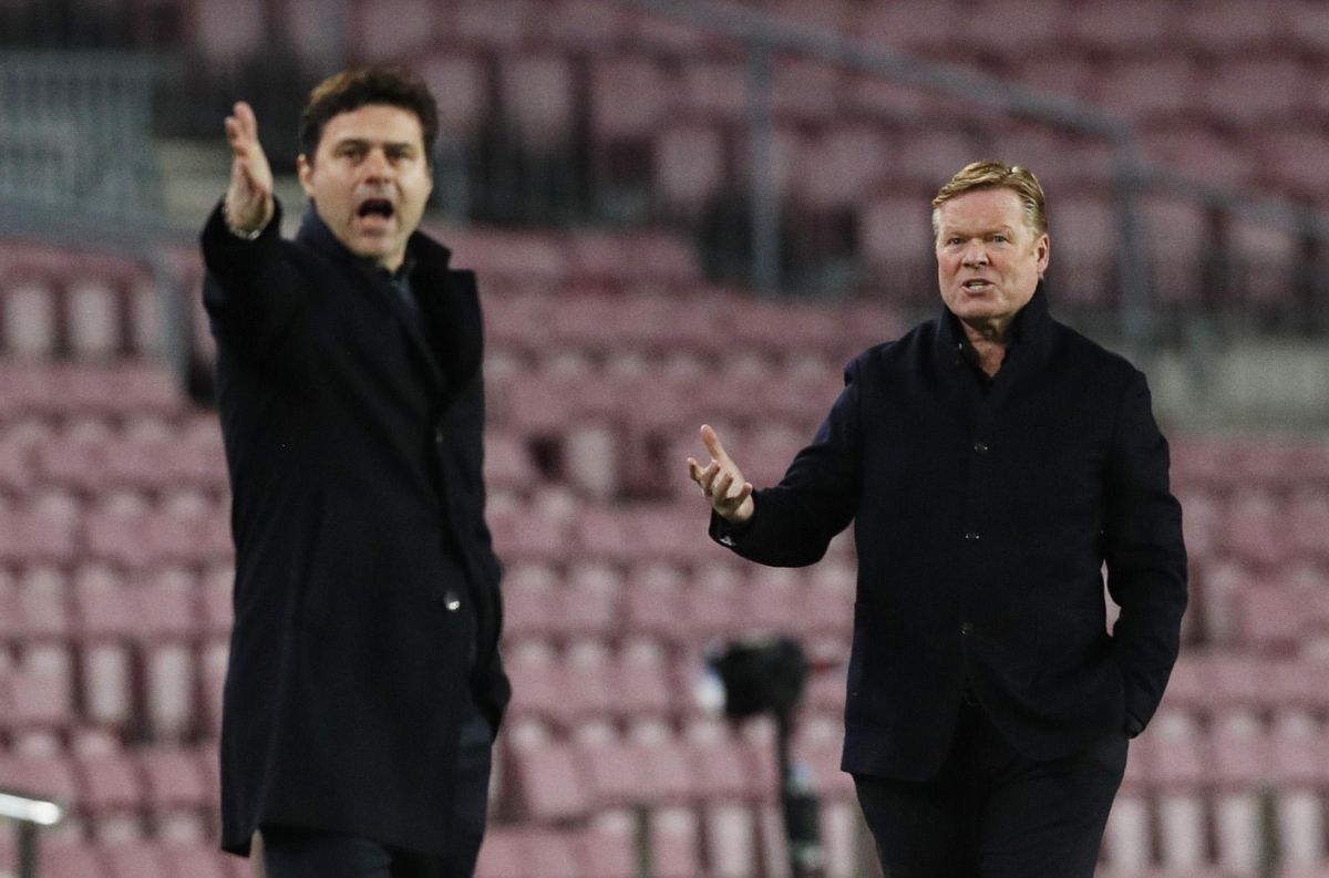 Pochettino y Koeman, en el partido del Camp Nou. Pochettino y Koeman, en el partido del Camp Nou.