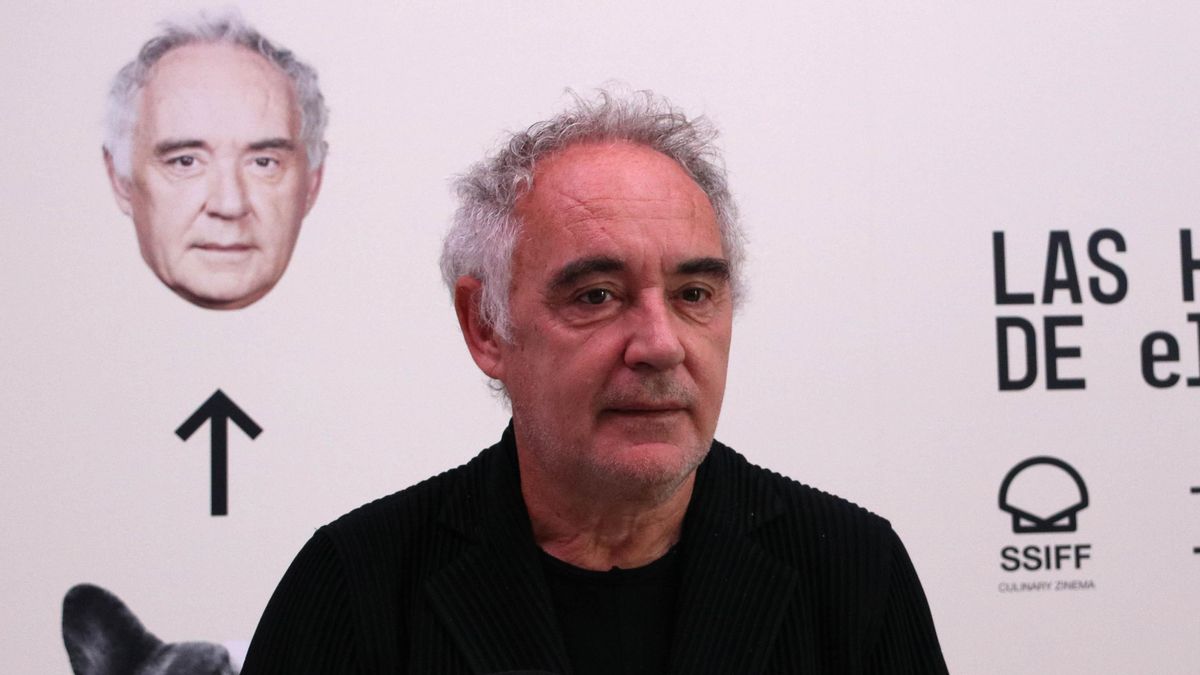 Ferran Adrià, en San Sebastián, este lunes. Ferran Adrià, en San Sebastián, este lunes.