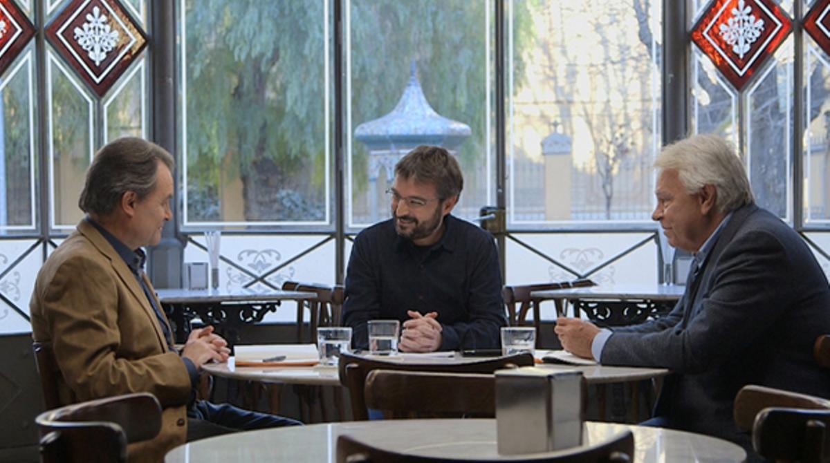Salvados vuelve. Una entrevista con Artur Mas y Felipe González.