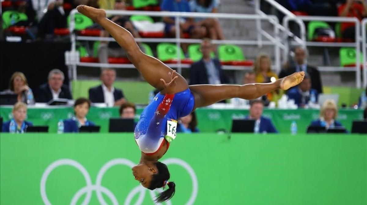 Simone Biles, en su última final de los Juegos de Río-2016. Simone Biles, en su última final de los Juegos de Río-2016.