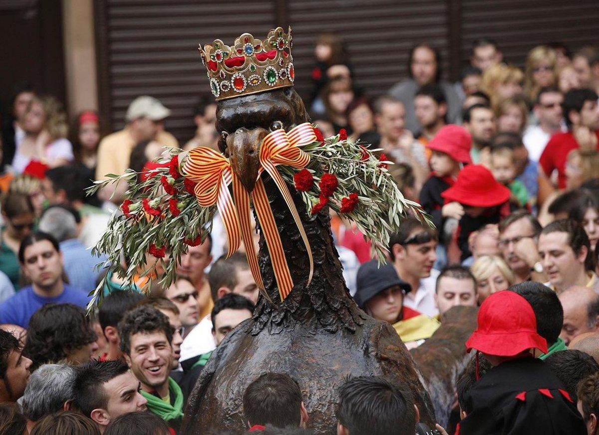 Un momento de la Patum de Berga de una edición anterior. Un momento de la Patum de Berga de una edición anterior.