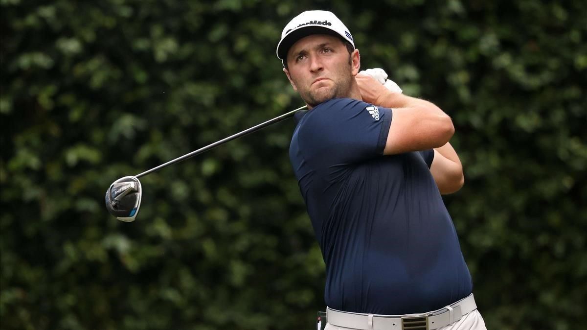 Rahm, en un momento de la primera jornada del Masters de Augusta. Rahm, en un momento de la primera jornada del Masters de Augusta.