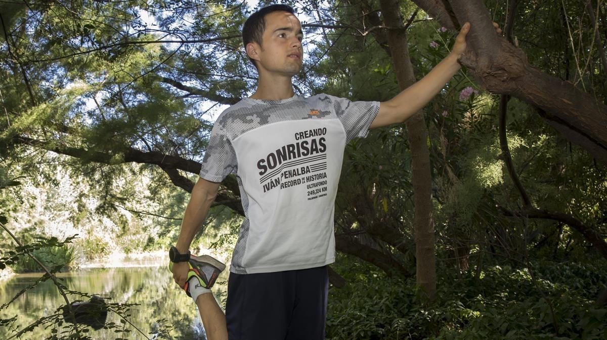 Iván Penalba, en un entrenamiento en La Rambleta, en València. Iván Penalba, en un entrenamiento en La Rambleta, en València.