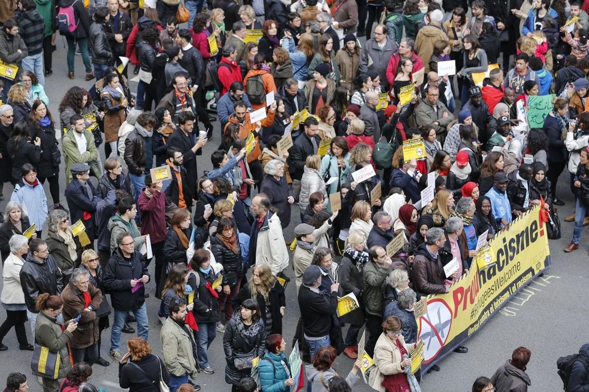 Manifestación contra el racismo, el pasado 19 de marzo en Barcelona Manifestación contra el racismo, el pasado 19 de marzo en Barcelona
