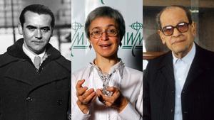 Federico García Lorca, Anna Politkovskaya y Naguib Mahfuz.