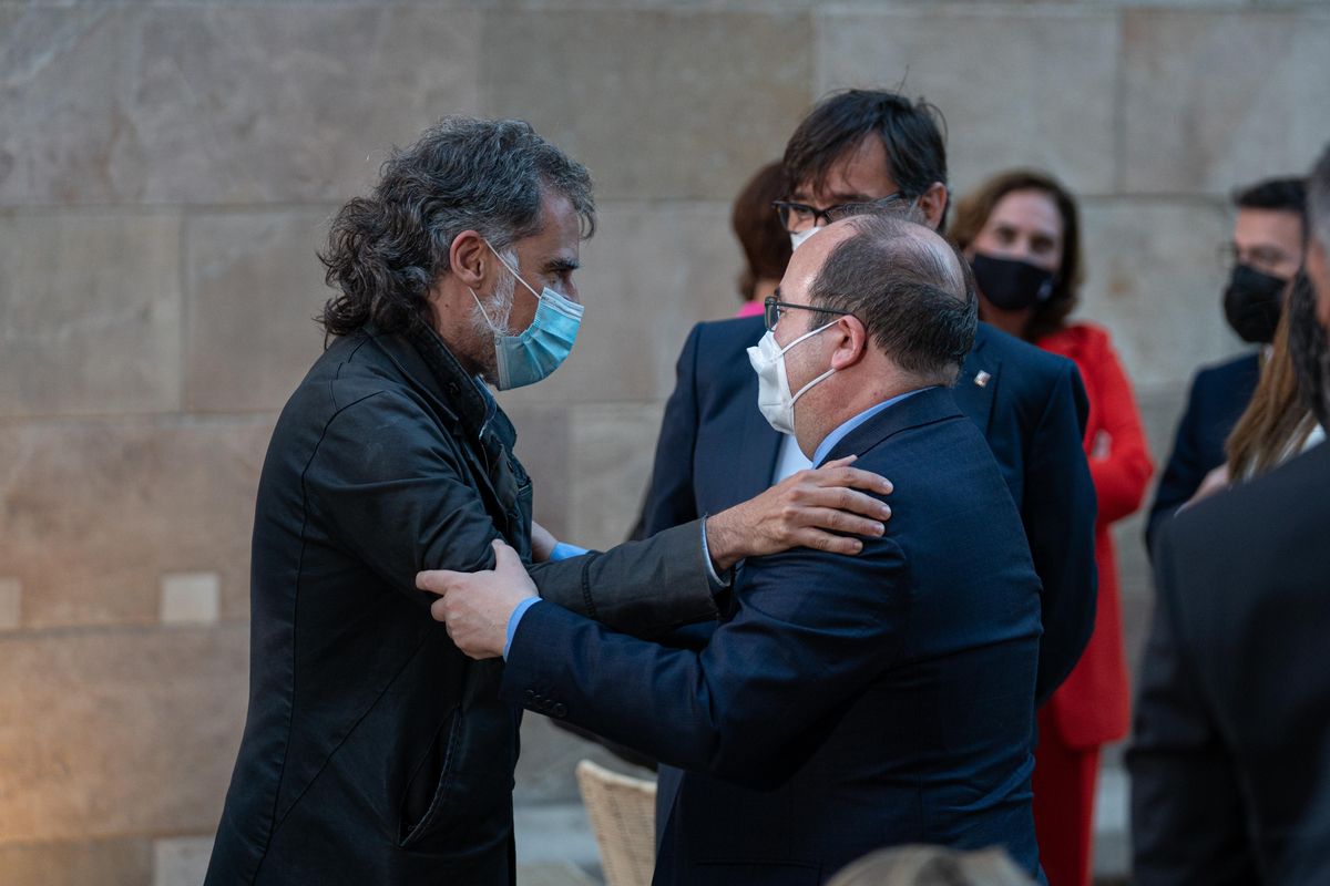 Jordi Cuixart y Miquel Iceta. Jordi Cuixart y Miquel Iceta.