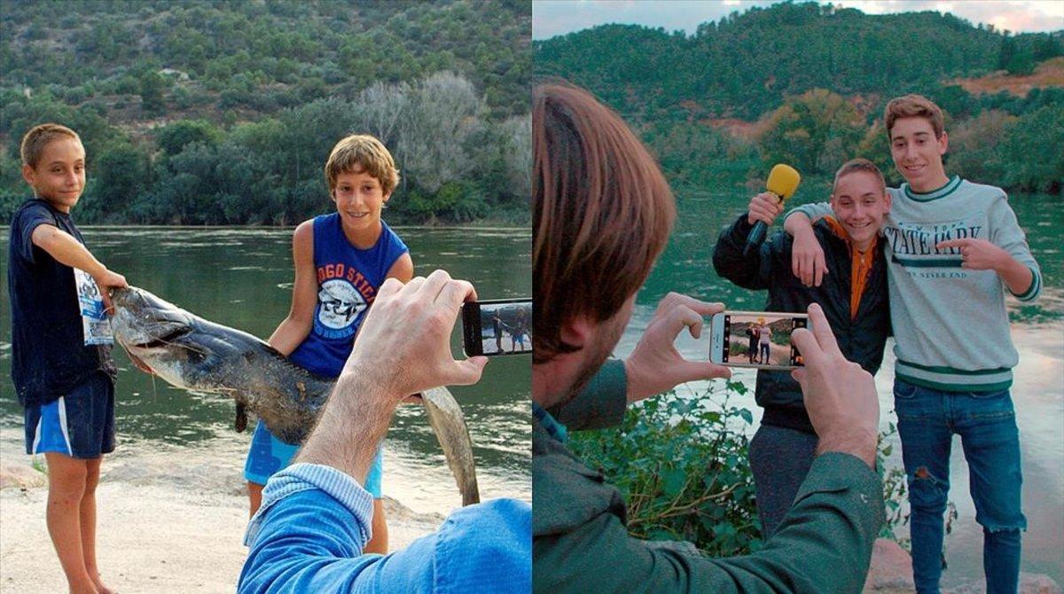 George y Èric, los niños de Benifallet, del programa ’El foraster’, hace cinco años y actualmente. George y Èric, los niños de Benifallet, del programa ’El foraster’, hace cinco años y actualmente.